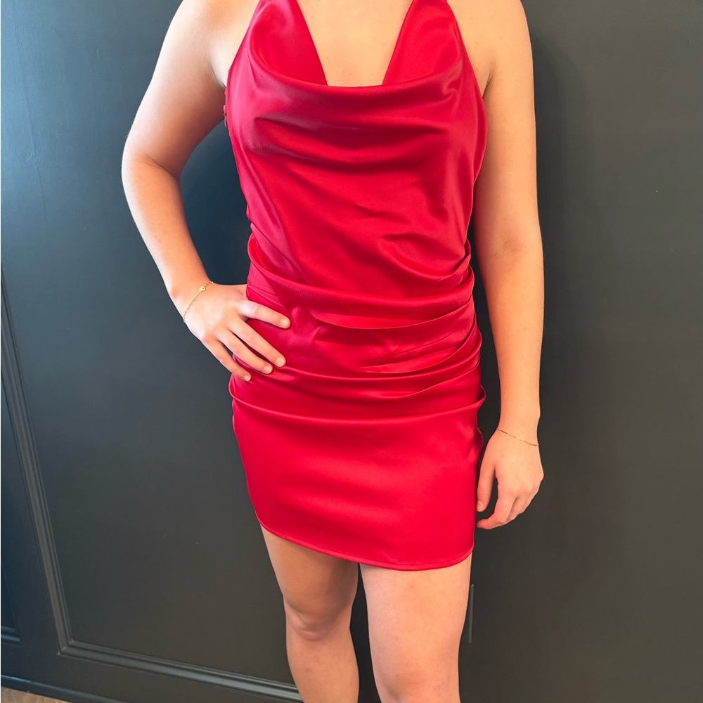 Glam Vibrant Red Dress